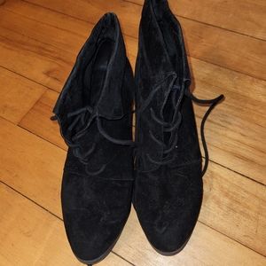 Madden Girl Black Wedge Heel Boots